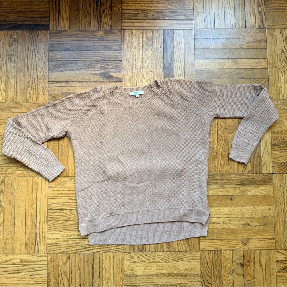 Madewell Women's Light Brown Crew Neck Sweater